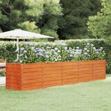 vidaXL Povišena vrtna gredica boja hrđe 400 x 80 x 77 cm čelik COR-TEN u
