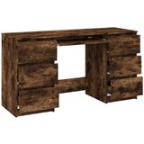  Pisalna miza dimljeni hrast 140x50x77 cm konstruiran les, (20640628) | Shoptok.si