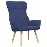  Stol za sproščanje s stolčkom za noge modro blago, (20821701) | Shoptok.si