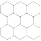  Hexagon LED tube 8 heads light 280W 6500K 2450*2360mm u