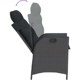  7-dijelni vrtni blagovaonski set s jastucima crni od poliratana | shoptok.hr