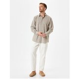 Koton Long Sleeve Shirt Textured Cotton Cene