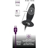 Black Velvets Black Velvet S - Začetni analni vibrator z možnostjo polnjenja - majhen (črn) | Shoptok.si