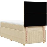  Krevet s oprugama i madracem krem 100 x 200 cm od tkanine | shoptok.hr