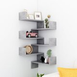vidaXL Stenske kotne police 2 kosa betonsko sive 40x40x50cm iverna pl. | Shoptok.si
