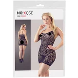 NO:XQSE - prosojna obleka s tigrastimi črtami in tangicami - črna (S-L)