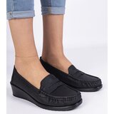 Gemre Black women's wedge loafers Zorani | shoptok.hr