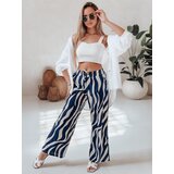 DStreet Spodnie damskie wide leg w paski ZEBRAVIBE granatowo-beżowe | shoptok.hr