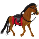 Brown Velvet Horse Red Saddle figurine | shoptok.hr