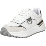 Pinko Nizke superge 'GEM 01' svetlo siva / srebrna / bela | Shoptok.si