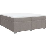 vidaXL Box spring postelja z vzmetnico taupe 200x200 cm blago, (21305223) | Shoptok.si