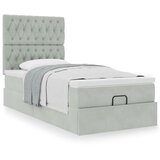  Okvir kreveta s madracima svijetlosivi 90x190cm baršunasti | shoptok.hr