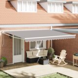 vidaXL Automatska Skalabilna Tenda Svijetlosiva 450x300 cm, Zamjenski Materijal za Tende za Okvir 4,5x3 m Svijetlosiva | shoptok.hr