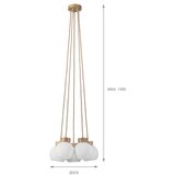  Visilica na sajli LOOMIS 5xE27/15W/230V 130 cm bež/hrast | Eponuda.com