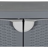 vidaXL Vrtni ormarić za pohranu sivi 65 x 45 x 88 cm PP ratan | shoptok.hr