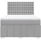  Krevet box spring s madracem svjetlosivi 140x200 cm od tkanine | shoptok.hr