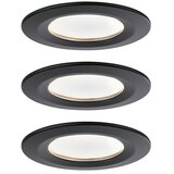 PAULMANN Set okruglih ugradbenih LED svjetiljki Nova (Crna, 6,5 W, Promjer: 78 mm, 3 Kom.) Cijene