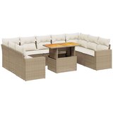 vidaXL 10-dijelni set vrtnih sofa s jastucima bež od poliratana | shoptok.hr