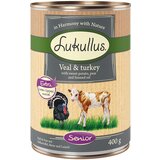  Varčno pakiranje Lukullus Senior brez žit 24 x 400 g - Teletina & puran | shoptok.hr