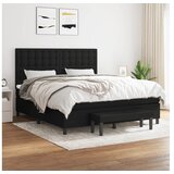 vidaXL Krevet s oprugama i madracem crni 160x200 cm od tkanine Cijene