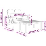  4-dijelna vrtna garnitura Adirondack od masivnog drva bagrema | shoptok.hr