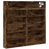 vidaXL Vitrina dimljeni hrast 60x8,5x58 cm inženirski les, (21413167) Cene