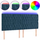  LED uzglavlje tamnoplavo 200x7x118/128 cm od tkanine | shoptok.hr