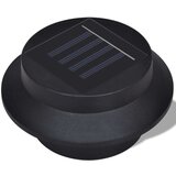 vidaXL Zunanja Solarna Svetilka za Ograje / Žlebove Set 6 Kosov Črne Barve | Shoptok.si