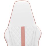  Masažni gaming stol roza in belo umetno usnje | Shoptok.si