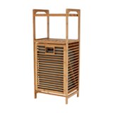 Kondela Košara za perilo, naravni bambus/siva, KERI NEW | Shoptok.si