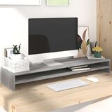 vidaXL Stalak za monitor boja sivog hrasta 100 x 24 x 13 cm drveni | shoptok.hr