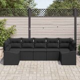  Set sofe 7 kom. Crna poliratan 289 x 123,5 x 85 cm | shoptok.hr