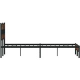 vidaXL Posteljni okvir brez vzmetnice hrast 120x200 cm inženirski les | Shoptok.si