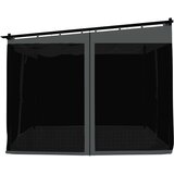 vidaXL Paviljon z mrežastimi stenami antracit 3x3 m jeklo | Shoptok.si