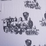 Jerry Fabrics Siva napenjalna bombažna otroška rjuha 90x200 cm Train – | Shoptok.si
