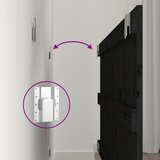  Zidno uzglavlje crni 108 x 3 x 60 cm od masivne borovine | shoptok.hr