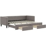  Izvlečna dnevna postelja s predali taupe 80x200 cm blago, (20787936) | Shoptok.si
