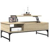  Stolić za kavu boja hrasta sonome 100x50x35 cm od drva i metala | shoptok.hr