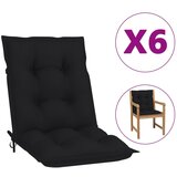 vidaXL Blazine za vrtne stole 6 kosov črne 100x50x7 cm | Shoptok.si