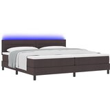 vidaXL Box spring krevet Tamno smeđa 200 x 200 cm tkanina | shoptok.hr