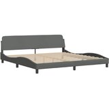  Okvir za krevet Dover tamnosivi 193 x 203 cm od tkanine | shoptok.hr