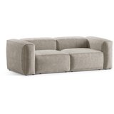 Cosmopolitan Design Bež sedežna garnitura iz rebrastega žameta 224 cm Bergano – | Shoptok.si