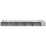 vidaXL Posteljni okvir betonsko siv 75x190 cm inženirski les | Shoptok.si