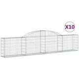  Obokana gabionska košara 10 kosov 300x30x60/80cm cinkano železo, (20758205) | Shoptok.si