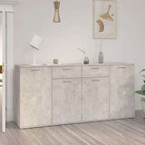 Komoda siva boja betona 160 x 36 x 75 cm od iverice | shoptok.hr