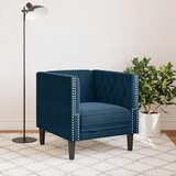  Fotelja Chesterfield plava baršunasta | shoptok.hr