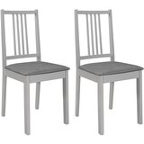 Maison Chic Jedilni stoli - Vzorci stoli z blazinami 2 kosa sivi trden les A1504, (22031388) | Shoptok.si