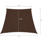  Jedro protiv sunca od tkanine Oxford trapezno 2/4 x 3 m smeđe | shoptok.hr