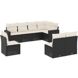  The Living Store Vrtna sedežna garnitura 8-delna z blazinami črn poli ratan - Vrtna Sedežna Garniture, (21447660) | Shoptok.si