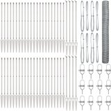 vidaXL Heksagonalna Ograda 1,4x100 m Cinkani Čelik, Stupovi Ograde s Iglom 13 kom Ø32 mm 160 cm Cinkani Čelik | shoptok.hr